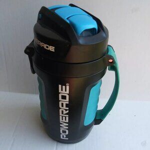 Powerade 2L Water Bottle Jug Thermos Blue AutoSpout Lock Handle Tie Hook 64Oz